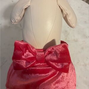 Pink Dog Coat with Bow Velcro Closure Size Large NWT